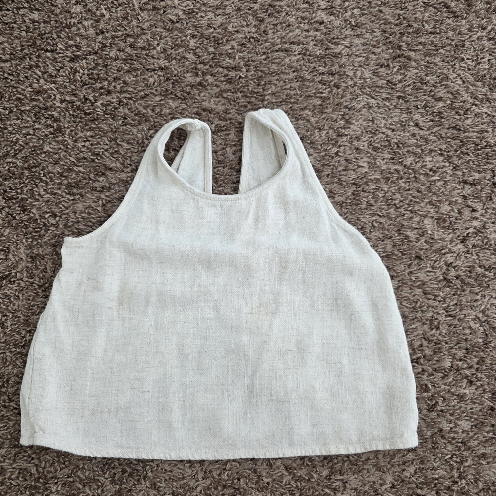 Kids Off  White Sleeveless Top